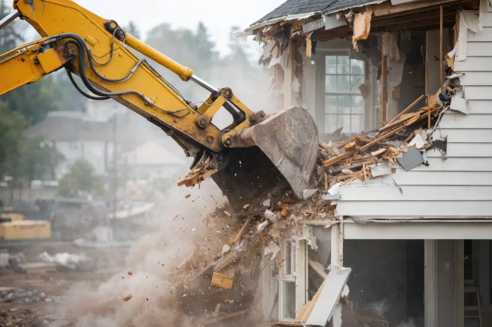 Travaux de démolition près de Gambais